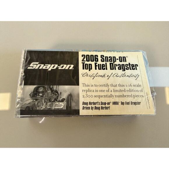 2006 Snap-On Doug Herbert NHRA Top Fuel Dragster 1:16 Scale Milestone w/ Box & C - Picture 6 of 6